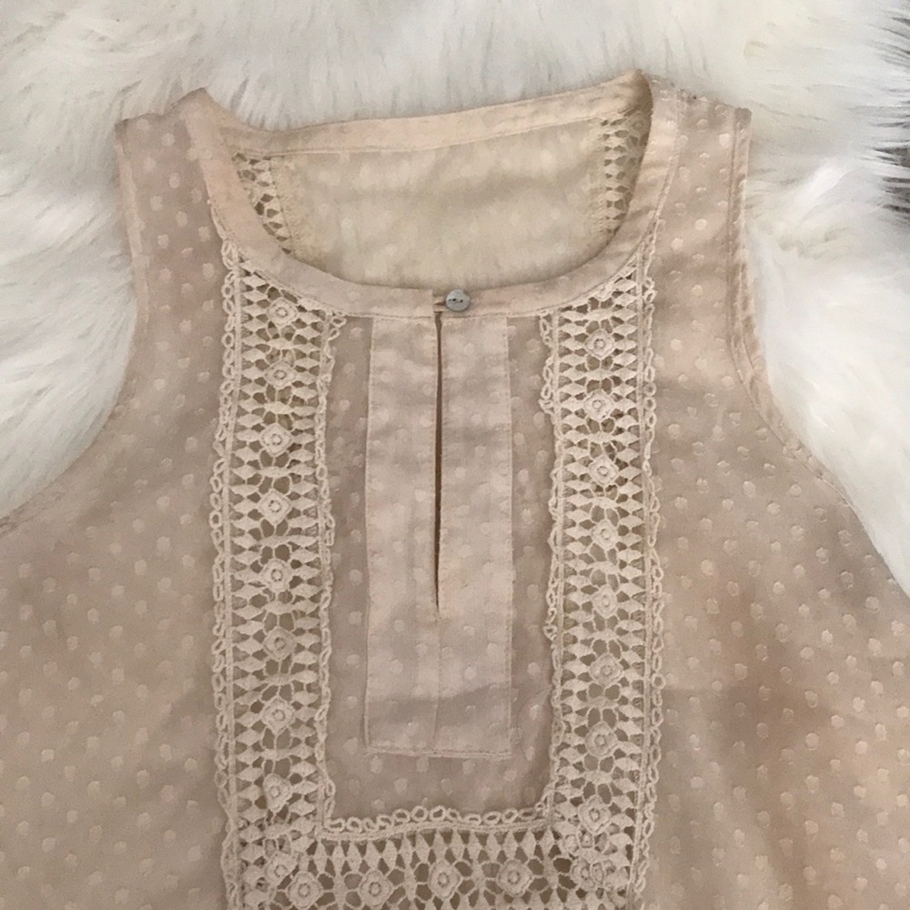 Beige/cream lace blouse